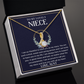 To My Niece Necklace - I Am Lucky to Have You in My Life - Wedding Gift From Aunt