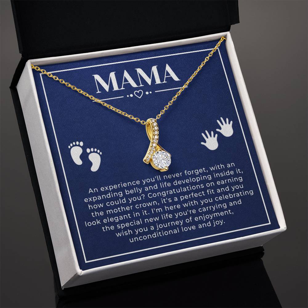 Mama Pendant Necklace for Women - Perfect Gifts for New Moms, Mom To Be, First Mother's Day, and Mom's Birthday - Expecting Mom Jewelry Gift