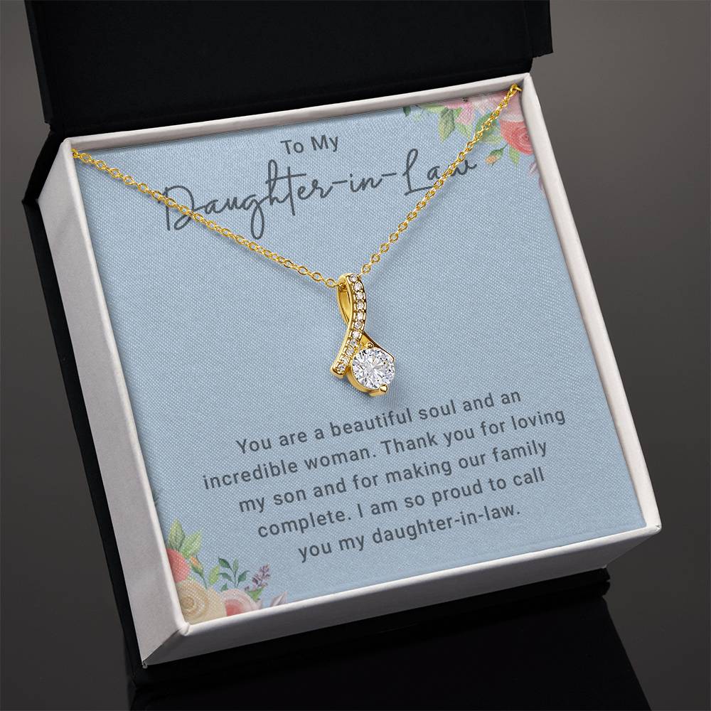 Daughter in Law Gifts From Mother in Law, Daughter In Law Gifts For Women Necklace, To My Daughter In Law Necklace, Birthday Gift For Daughter In Law From Mom In Law, Christmas Gifts For Daughter