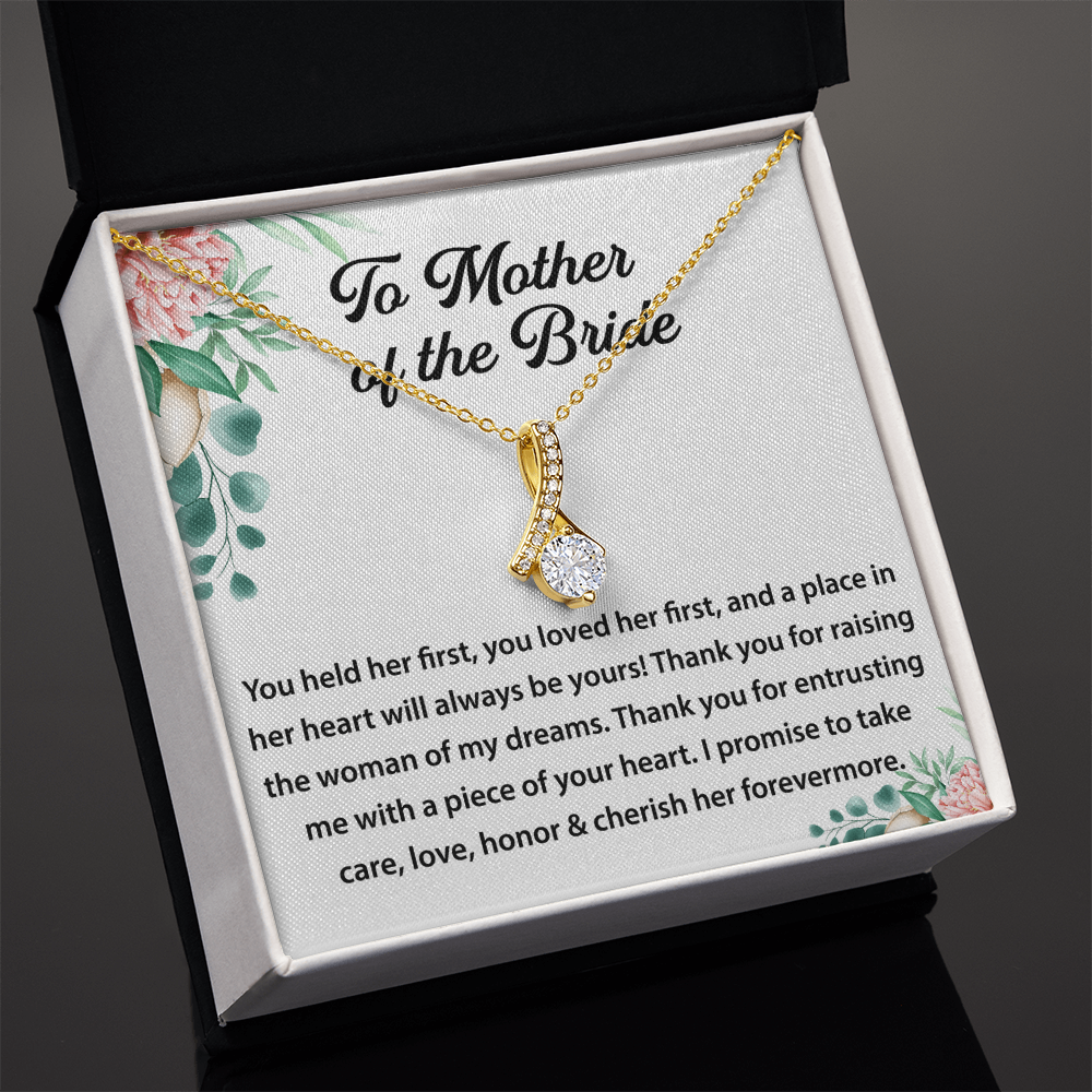 Alluring Beauty Necklace – Elegant Wedding Jewelry Gift for Mother of the Bride, Thoughtful Keepsake for Mom