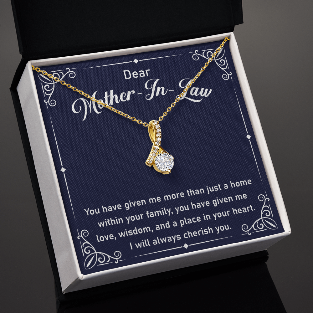 To My Mother-in-Law Necklace – Elegant Alluring Beauty Necklace, Meaningful Gift for Mother-in-Law