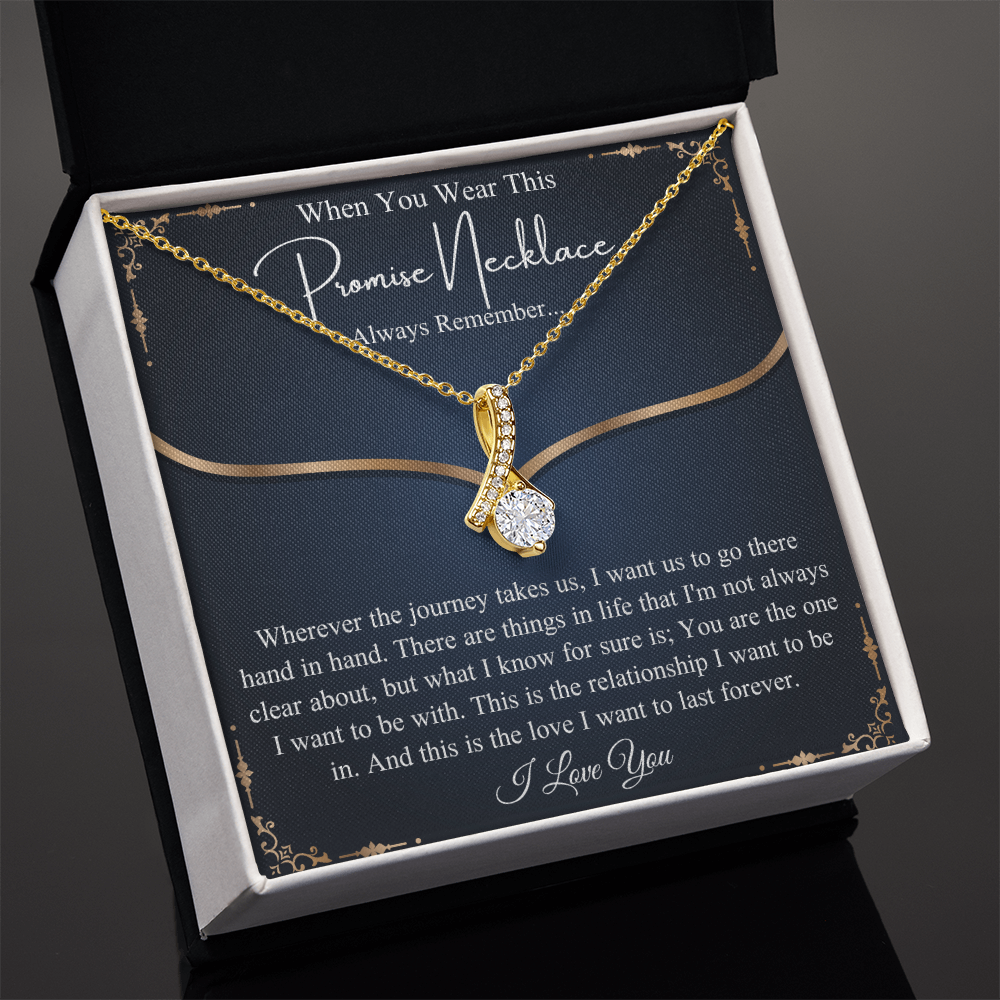 Love You This Much Promise 14k White Gold Valentines Day Necklaces for Her
