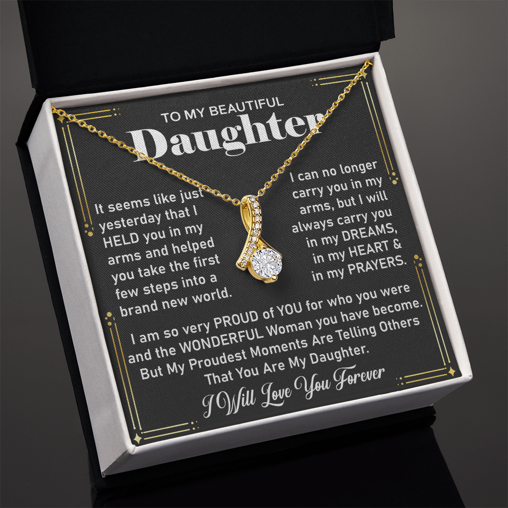 To My Daughter – Alluring Beauty Necklace, A Timeless Gift of Love