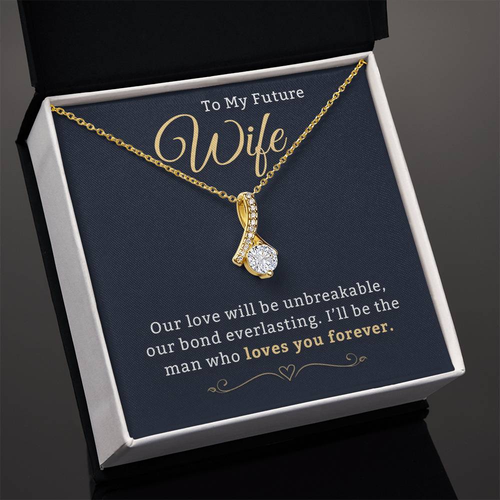 Alluring Beauty Necklace with Heartfelt Message, Perfect Gift for Wife, Future Wife, or Soulmate – Ideal for Mother's Day, Anniversary, or Birthday