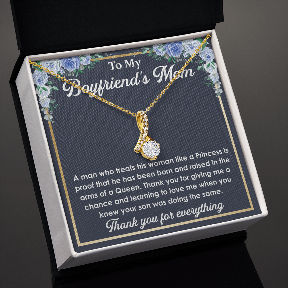 Best Gifts for Boyfriend's Mom – Love Knot Necklace with Touching Message