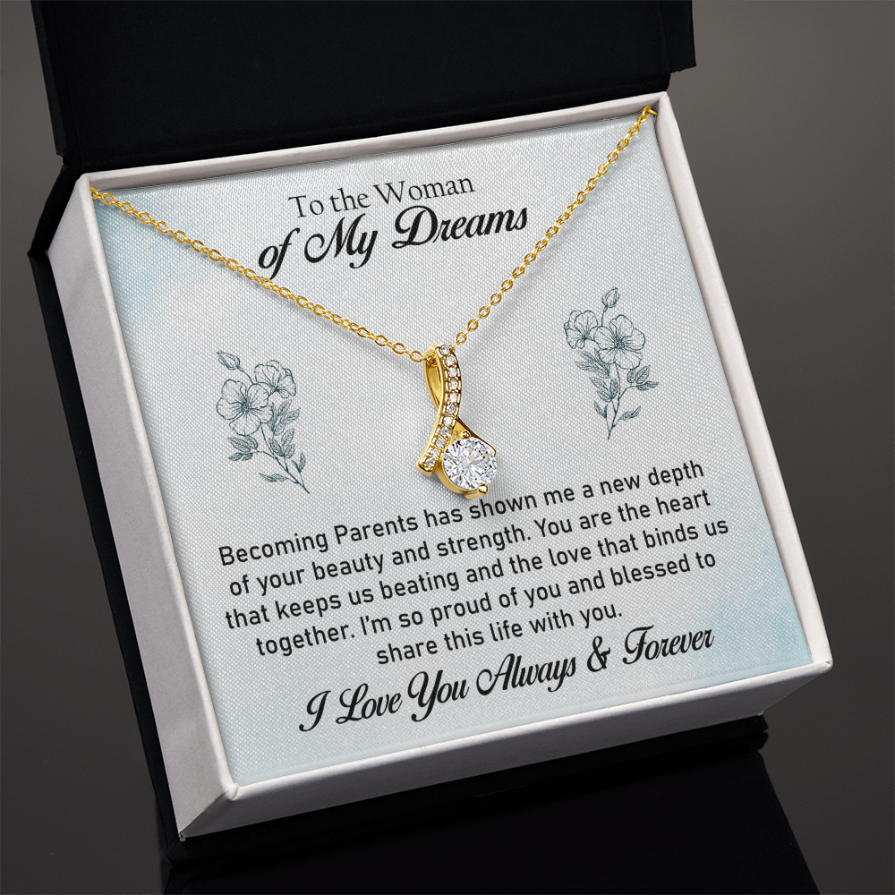 Elegant Alluring Beauty Necklace – A Sentimental Gift from Husband, Honoring Her Love & Strength as a Mom