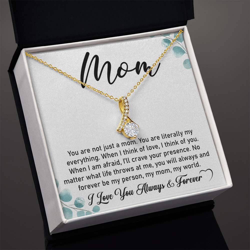 To My Mom Necklace – Elegant Alluring Beauty Gift for First-Time Moms