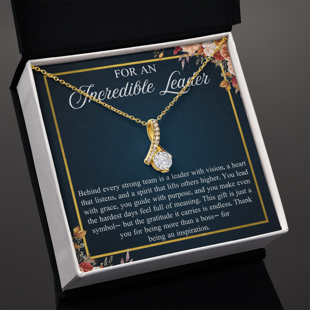 To My Female Boss - Thank You Gift, Alluring Beauty Necklace for Boss