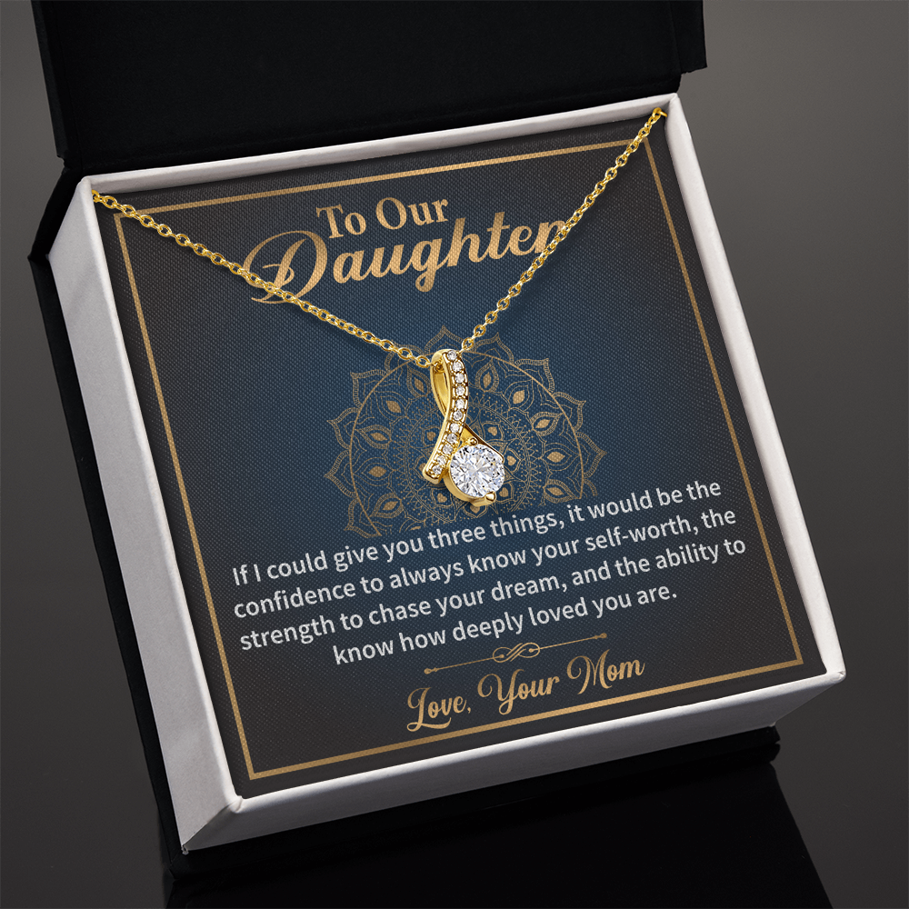 To My Daughter Necklace – Elegant Alluring Beauty Necklace, A Meaningful Gift from Dad