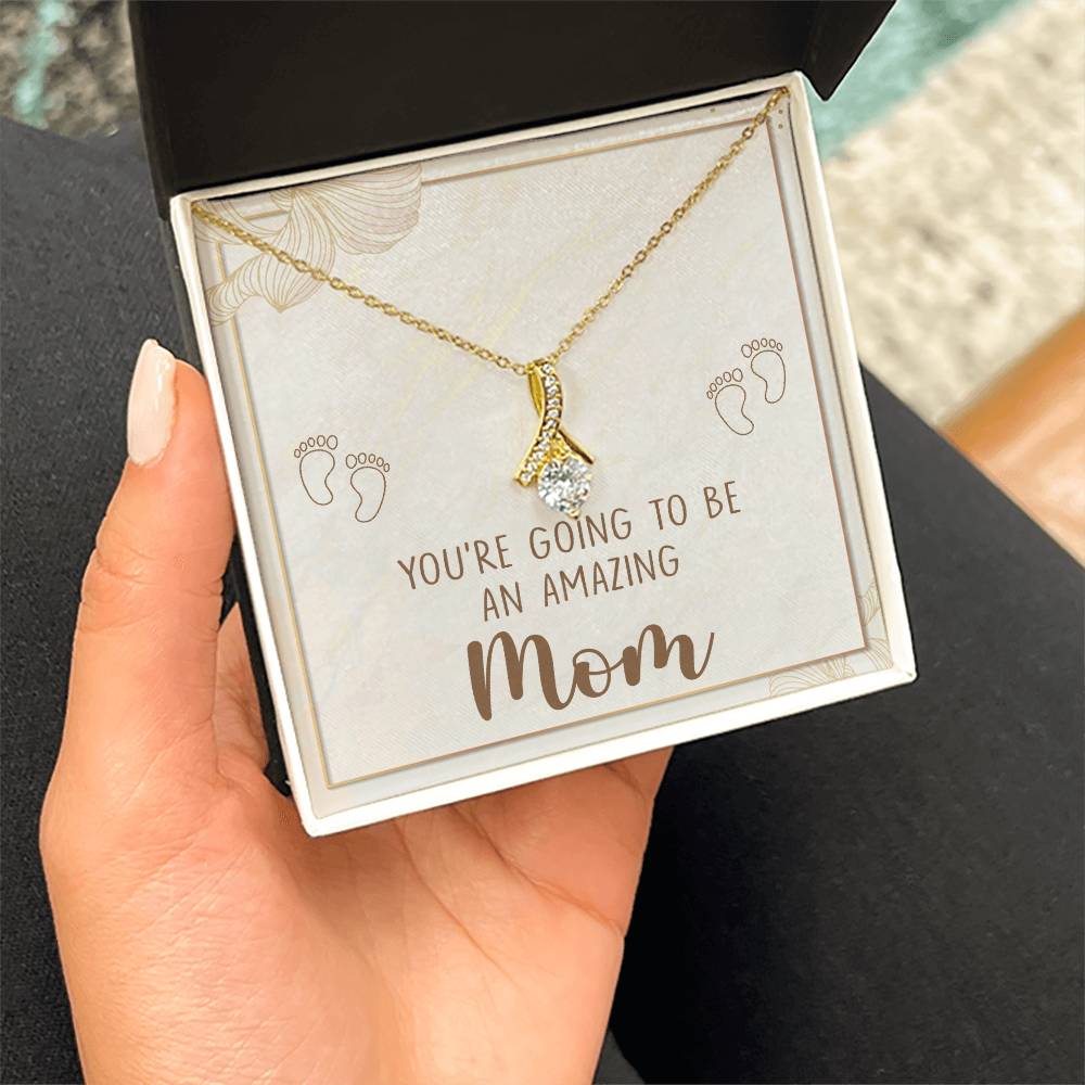 New Mom Necklace: Pregnancy Gift for Daughter-in-Law, New Mom, Mom to Be