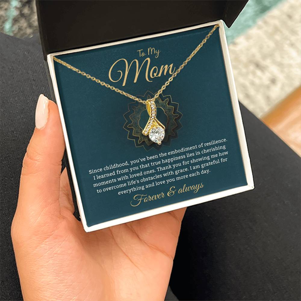 To My Mom Necklace, Jewelry Gift From Son or Daughter - Christmas Gift, Sentimental Mother's Day Gift for Mom, Unique Moms Birthday Gift Ideas