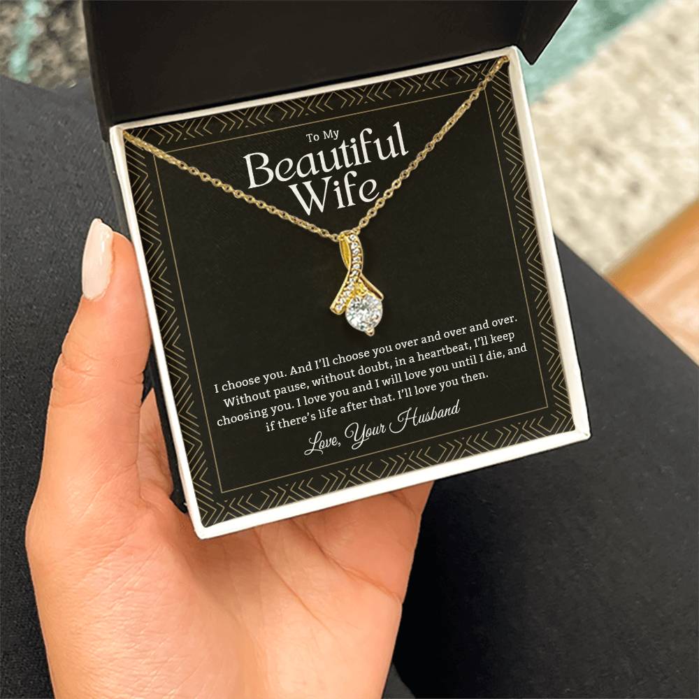 Necklace Gifts for Wife from Husband - Elegant Alluring BeautyJewelry for Wedding Anniversary, Birthday, Christmas, or Valentine's Day