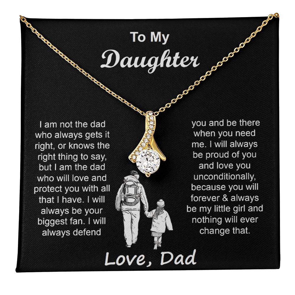 To My Daughter Necklace From Dad - You Are My Sunshine on the Darkest Days