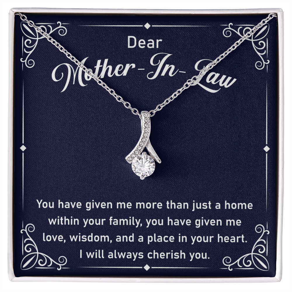 To My Mother-in-Law Necklace – Elegant Alluring Beauty Necklace, Meaningful Gift for Mother-in-Law
