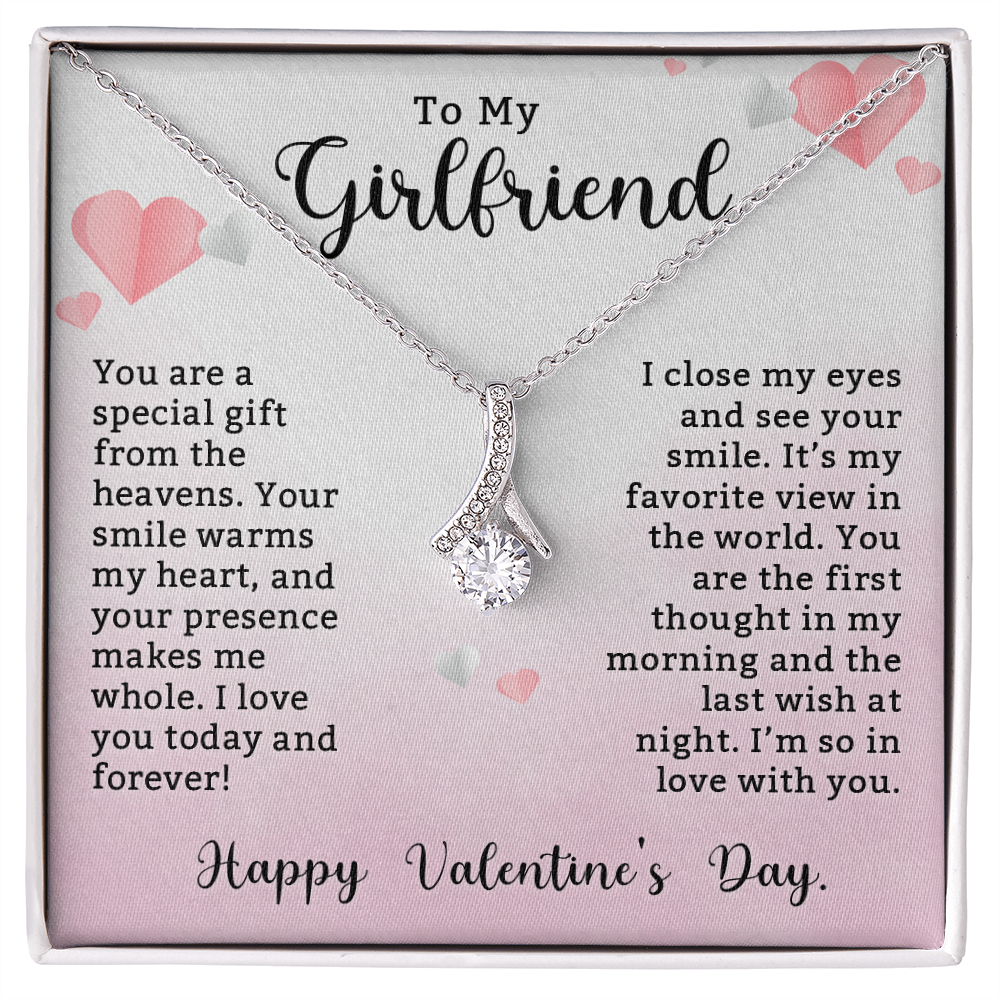 To My Girlfriend, You Are a Special Gift from the Heavens – Alluring Beauty Necklace, A Romantic Valentine's Day Gift to Express My Endless Love