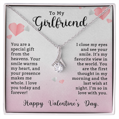 To My Girlfriend, You Are a Special Gift from the Heavens – Alluring Beauty Necklace, A Romantic Valentine's Day Gift to Express My Endless Love