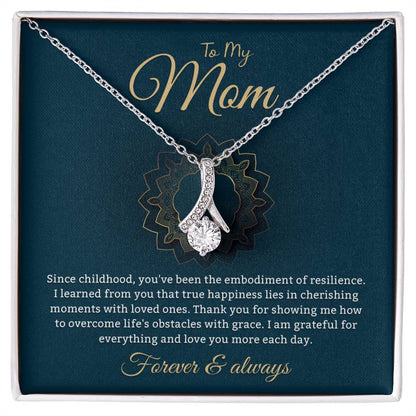 To My Mom Necklace, Jewelry Gift From Son or Daughter - Christmas Gift, Sentimental Mother's Day Gift for Mom, Unique Moms Birthday Gift Ideas