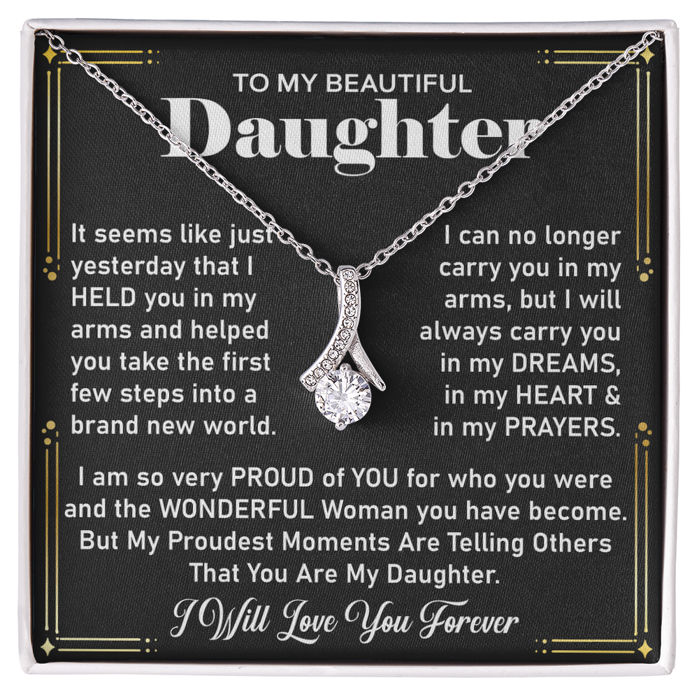 To My Daughter – Alluring Beauty Necklace, A Timeless Gift of Love