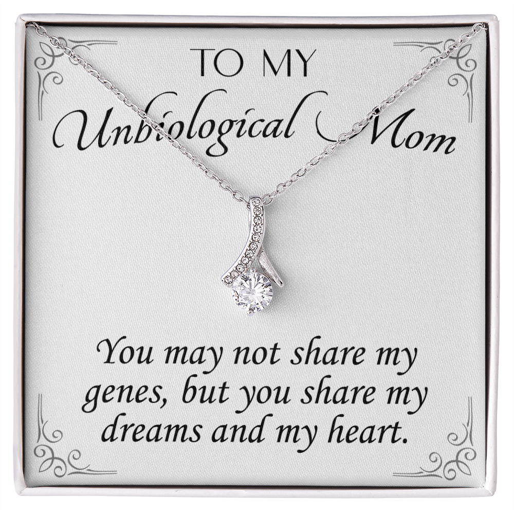 To My Unbiological Mom Necklace – Alluring Beauty Gift for Stepmom or Adopted Mom