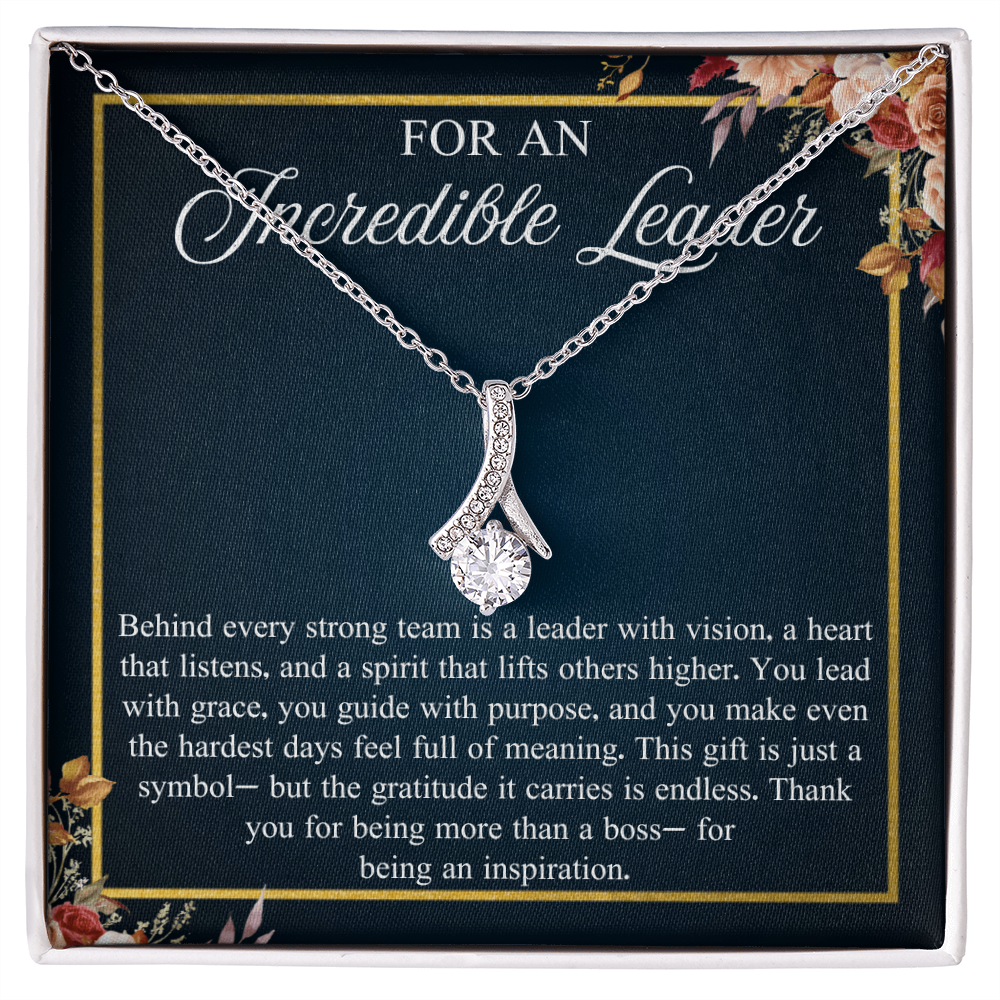 To My Female Boss - Thank You Gift, Alluring Beauty Necklace for Boss