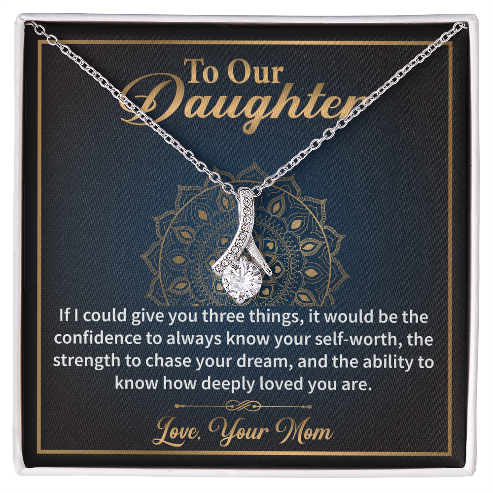 To My Daughter Necklace – Elegant Alluring Beauty Necklace, A Meaningful Gift from Dad