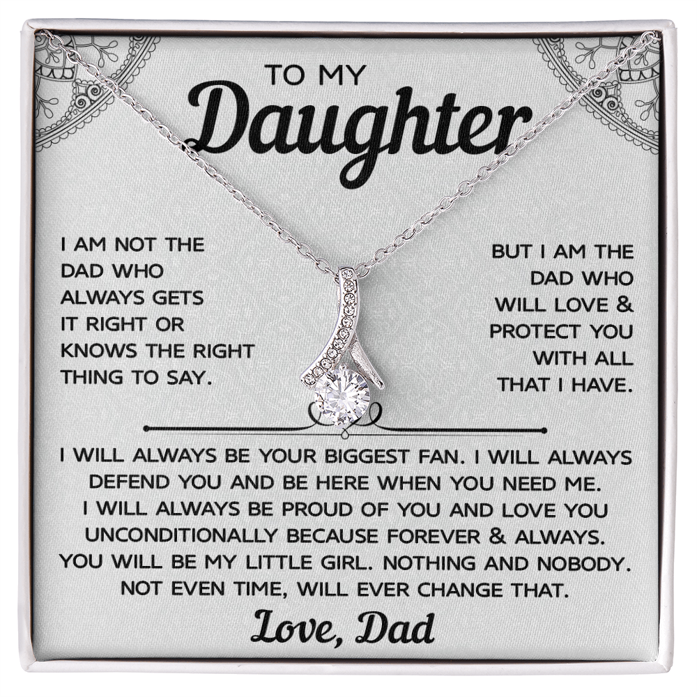 Alluring Beauty Necklace for Daughter – Dad’s Love in Words, Timeless Keepsake
