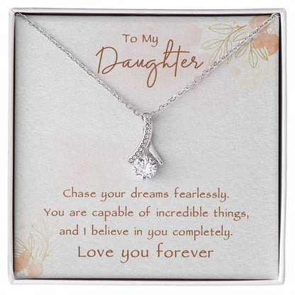 Daughter Necklace, To My Daughter Jewellery, Heart Charm Necklace, Daughter Pendant, Beautiful Gift, Young Daughter Necklace With Message Card and Gift Box.