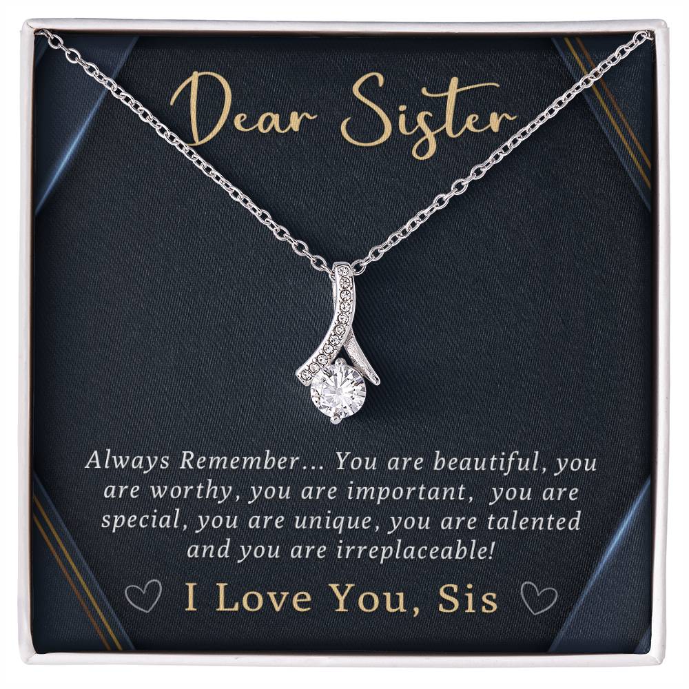 Sisters Necklace with Sentimental Message Card - Thoughtful Gift for Sister - Meaningful Gift for Sisters from Sister