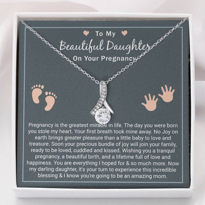 New Mom Gifts:  Alluring Beauty Necklace | First Time Mom Gift | Mothers Day & Christmas Daughter Gifts | Pregnant Daughter Gift Ideas