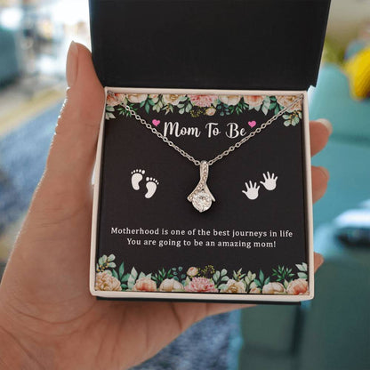 Luxurious Pregnancy Gifts for Daughter-in-Law or New Mom: Alluring Beauty Necklace for Mom-to-Be, Expecting Mom, or First-Time Mom