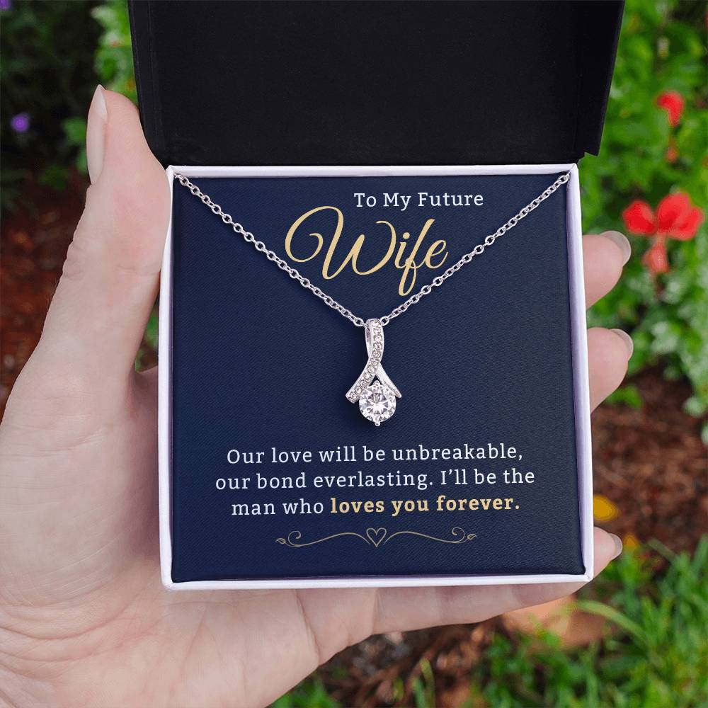 Alluring Beauty Necklace with Heartfelt Message, Perfect Gift for Wife, Future Wife, or Soulmate – Ideal for Mother's Day, Anniversary, or Birthday