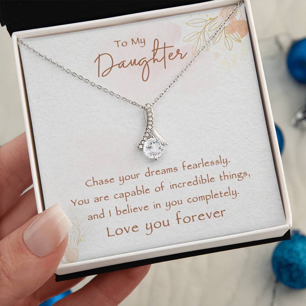 Daughter Necklace, To My Daughter Jewellery, Heart Charm Necklace, Daughter Pendant, Beautiful Gift, Young Daughter Necklace With Message Card and Gift Box.