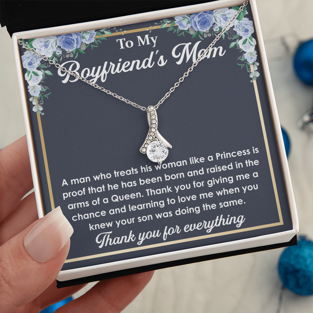 Best Gifts for Boyfriend’s Mom – Love Knot Necklace with a Heartfelt and Touching Message