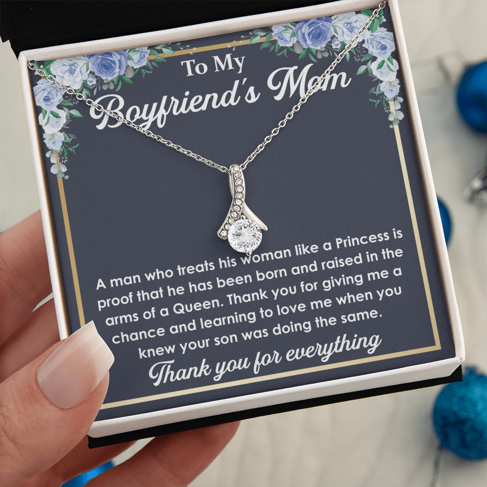 Best Gifts for Boyfriend's Mom – Love Knot Necklace with Touching Message