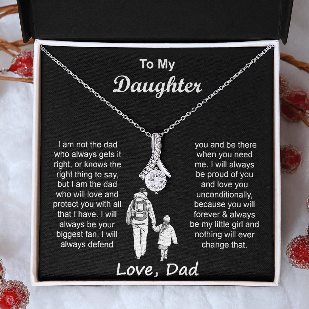 To My Daughter Necklace From Dad - You Are My Sunshine on the Darkest Days