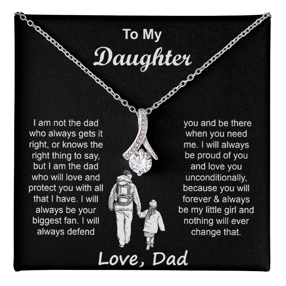 To My Daughter Necklace From Dad - You Are My Sunshine on the Darkest Days