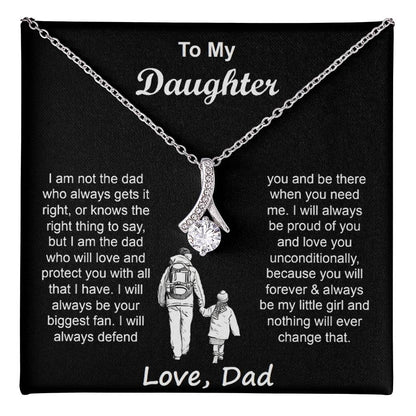 To My Daughter Necklace From Dad - You Are My Sunshine on the Darkest Days