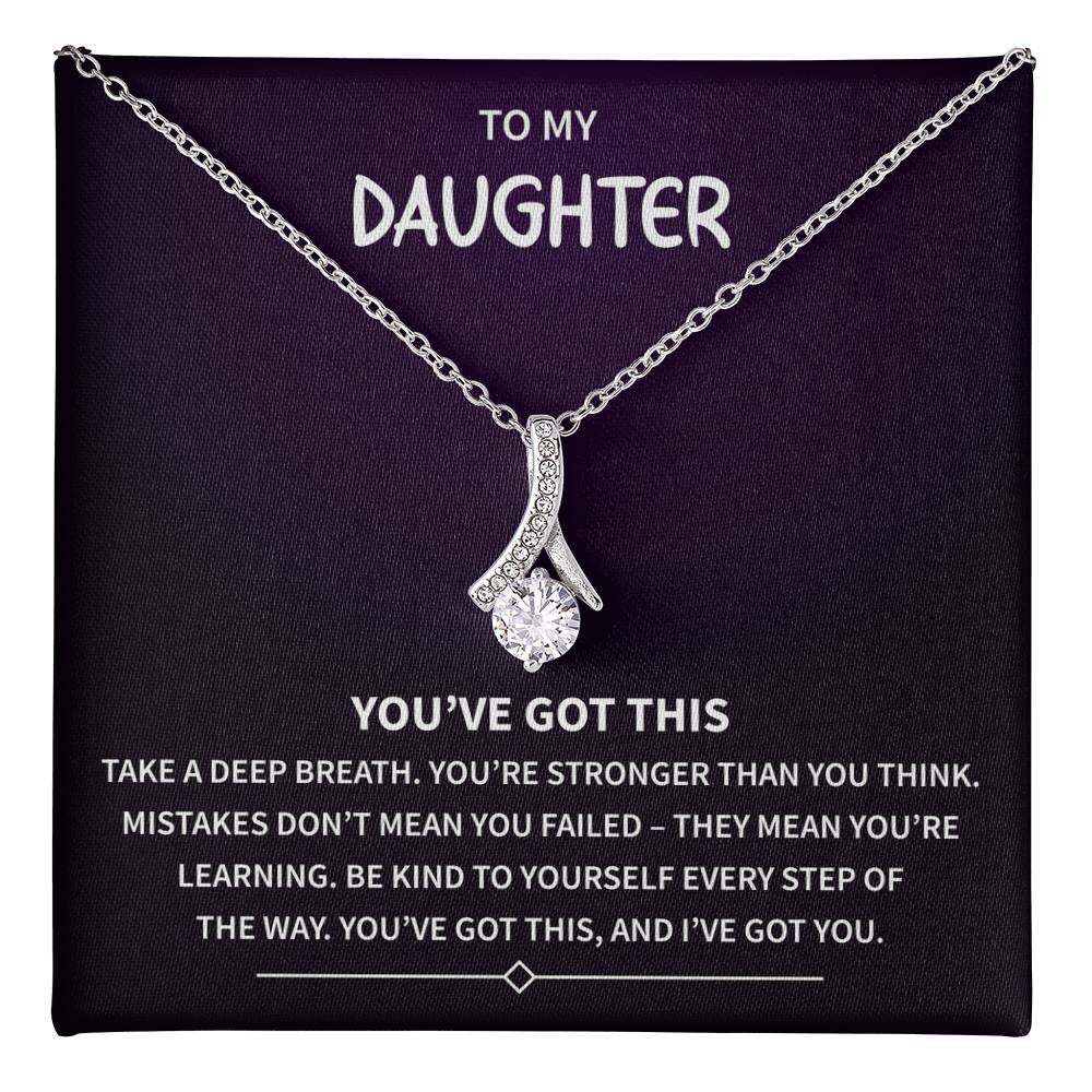 Daughter Necklace Stainless Steel Jewelry Gift From Mom Dad