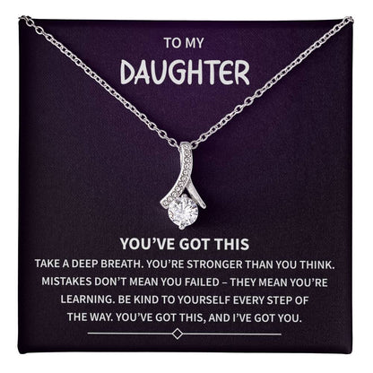 Daughter Necklace Stainless Steel Jewelry Gift From Mom Dad
