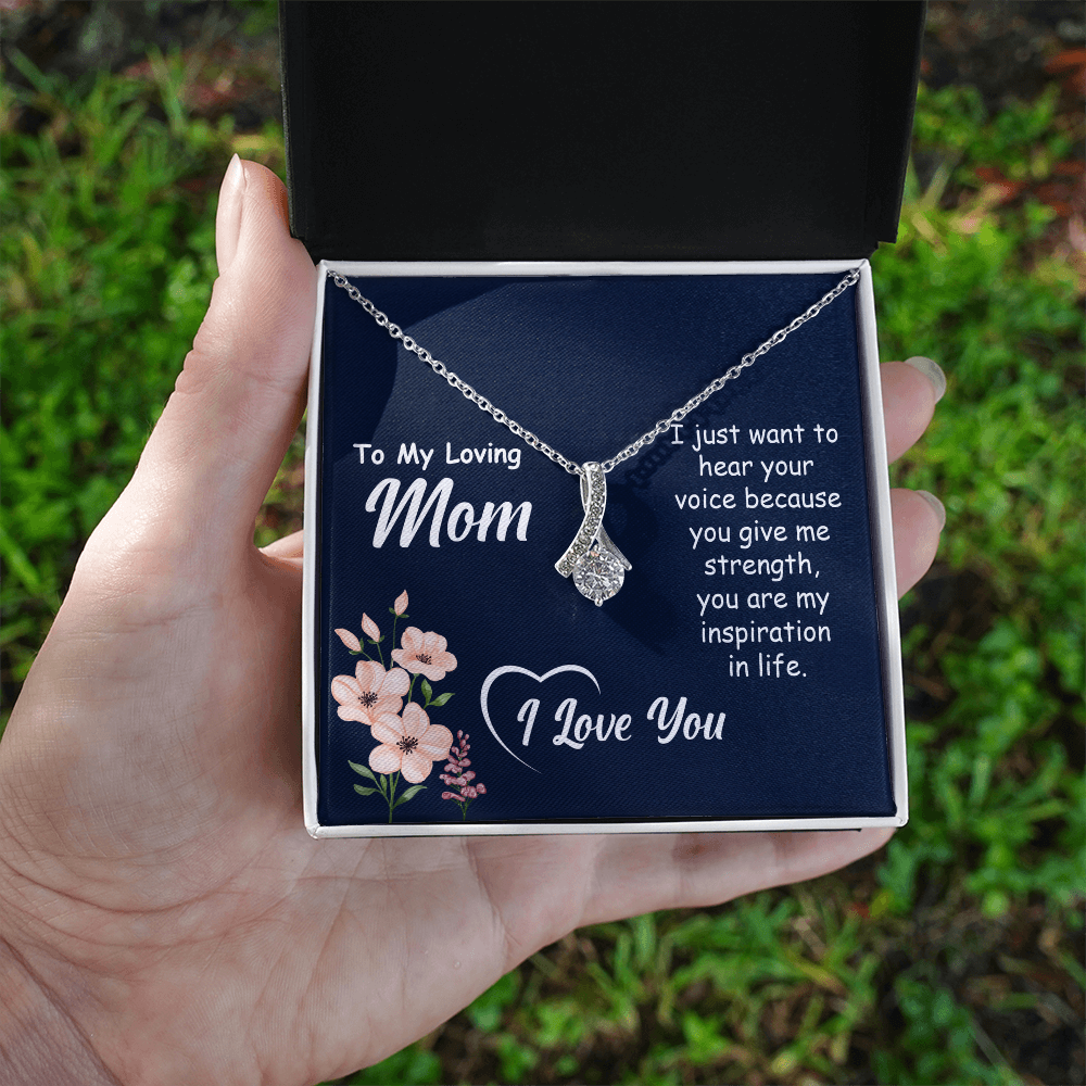 To My Mom Alluring Beauty Necklace – Heartfelt Mother’s Day Gift for First-Time Moms