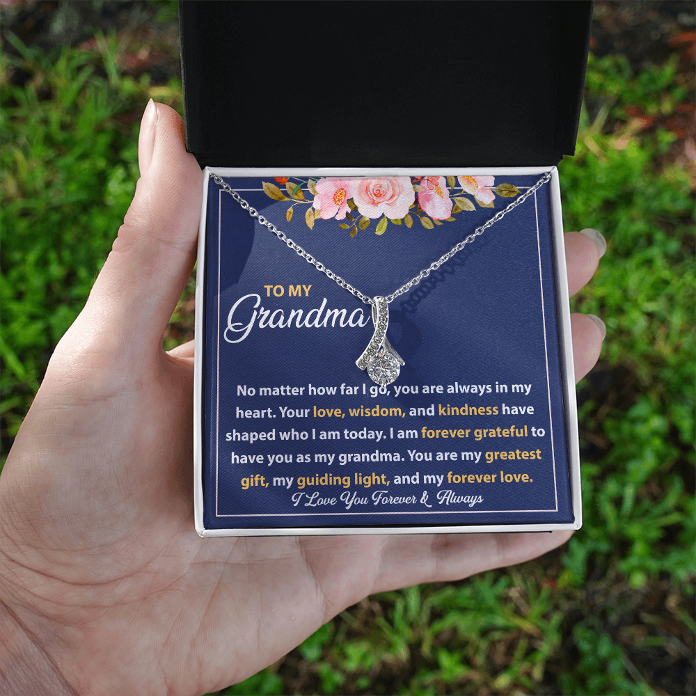 Best Gifts for Grandma – Alluring Beauty Necklace, Thoughtful Personalized Gift for Grandmother