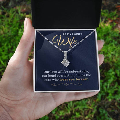 Alluring Beauty Necklace with Heartfelt Message, Perfect Gift for Wife, Future Wife, or Soulmate – Ideal for Mother's Day, Anniversary, or Birthday