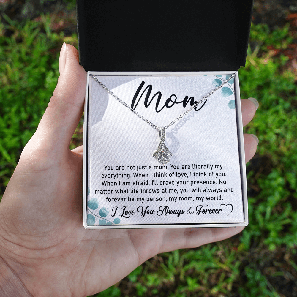 To My Mom Necklace – Elegant Alluring Beauty Gift for First-Time Moms