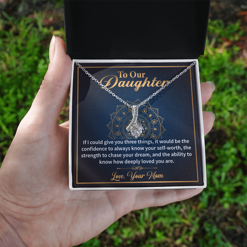 To My Daughter Necklace – Elegant Alluring Beauty Necklace, A Meaningful Gift from Dad