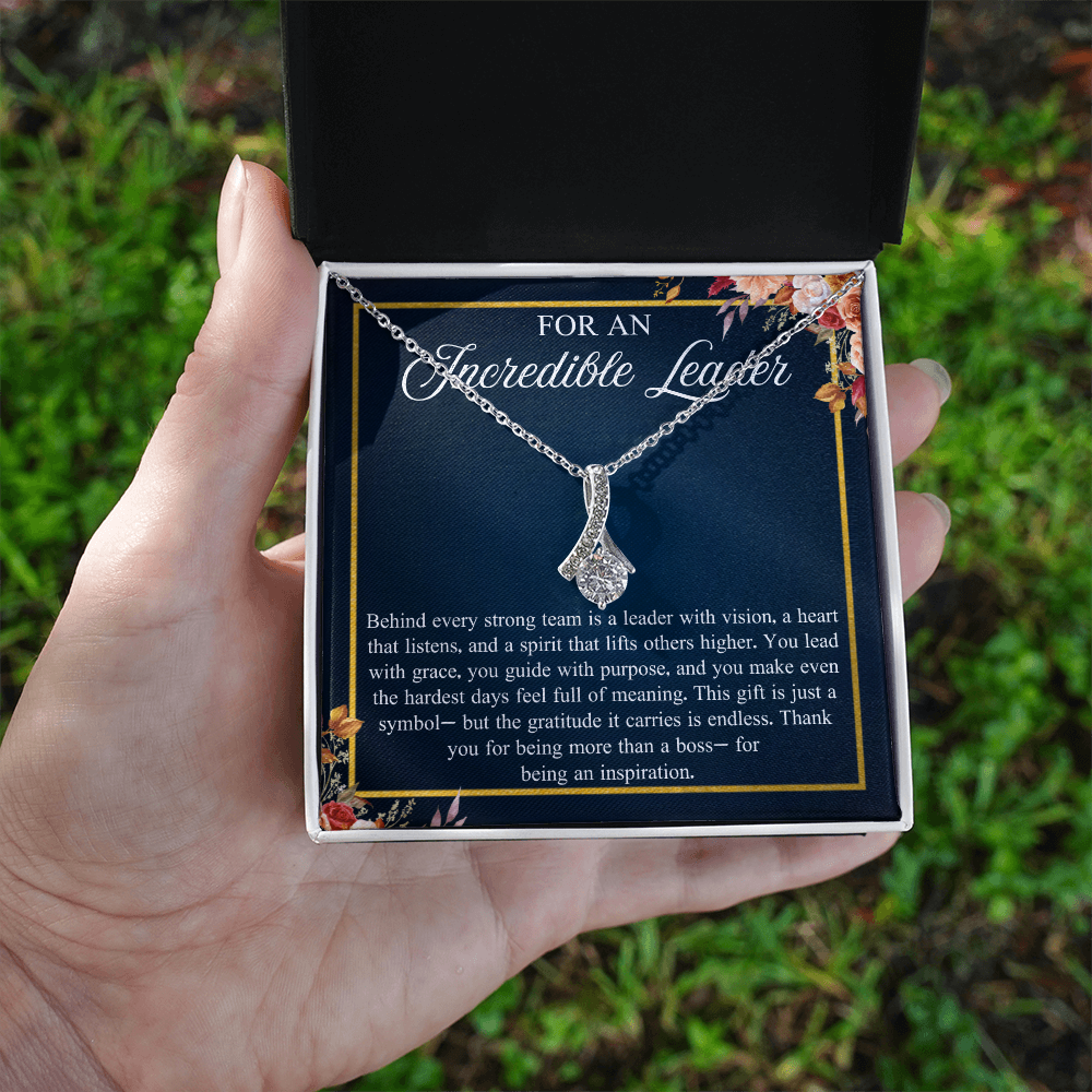 To My Female Boss - Thank You Gift, Alluring Beauty Necklace for Boss