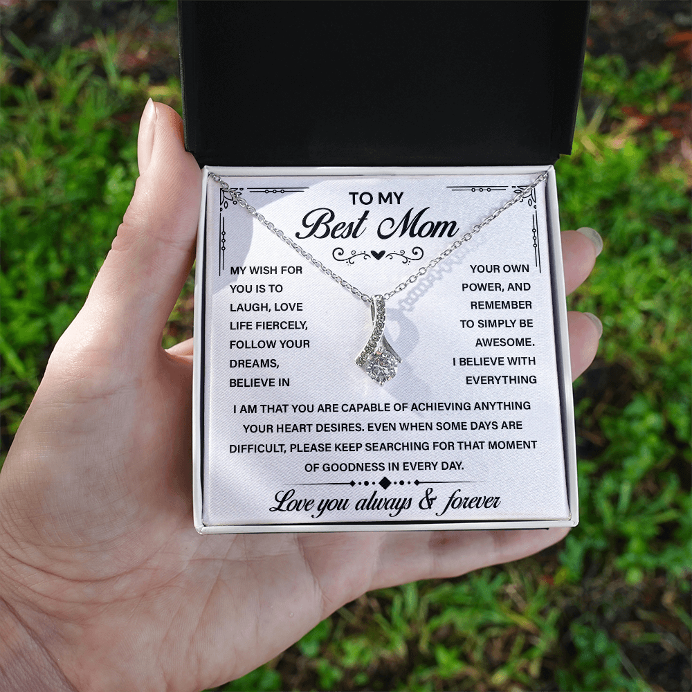 To My Best Mom - You Are My Universe, My Everything - Alluring Beauty Necklace