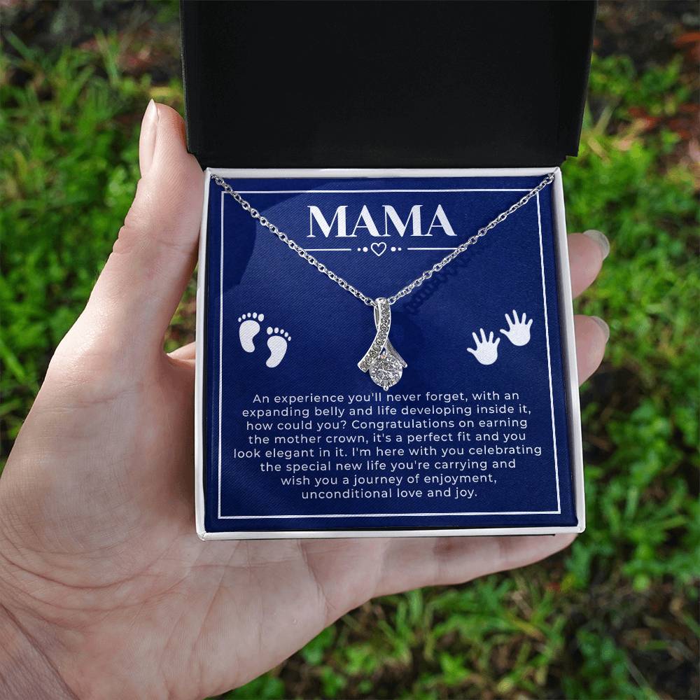 Mama Pendant Necklace for Women - Perfect Gifts for New Moms, Mom To Be, First Mother's Day, and Mom's Birthday - Expecting Mom Jewelry Gift