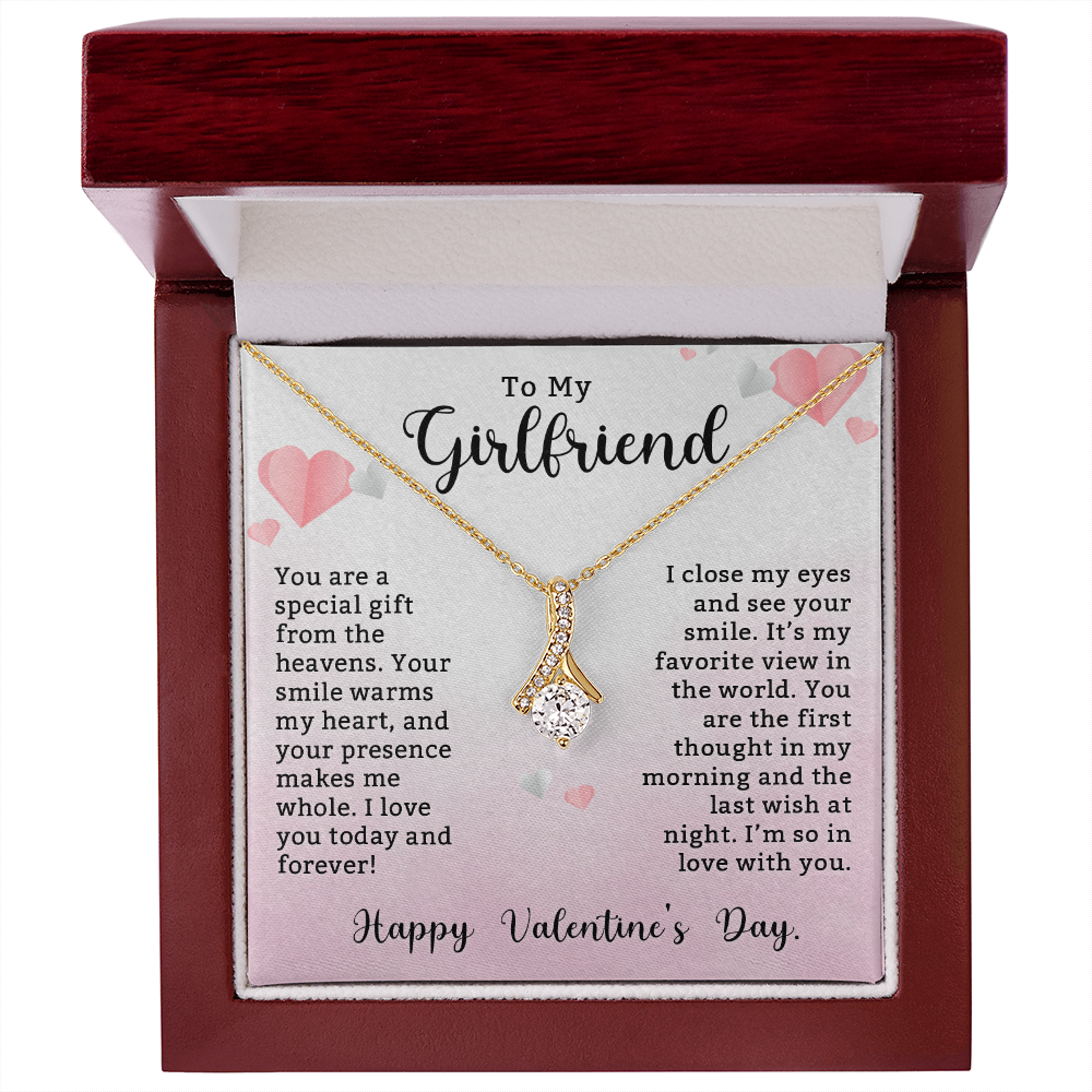 To My Girlfriend, You Are a Special Gift from the Heavens – Alluring Beauty Necklace, A Romantic Valentine's Day Gift to Express My Endless Love