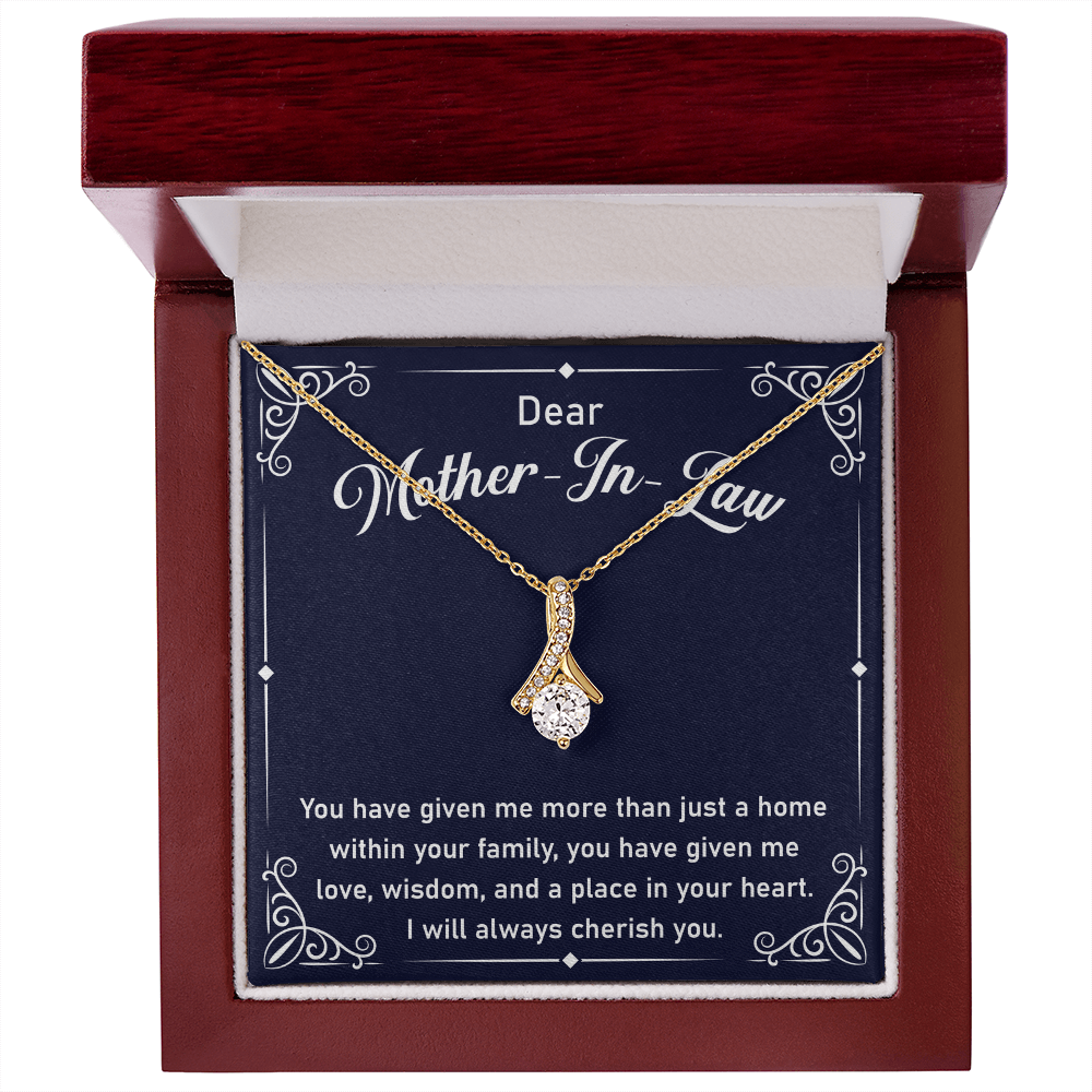 To My Mother-in-Law Necklace – Elegant Alluring Beauty Necklace, Meaningful Gift for Mother-in-Law