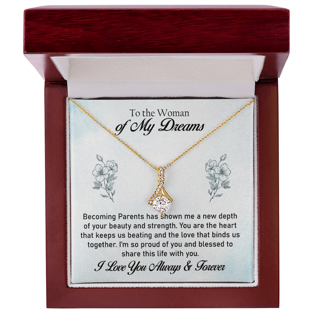 Elegant Alluring Beauty Necklace – A Sentimental Gift from Husband, Honoring Her Love & Strength as a Mom